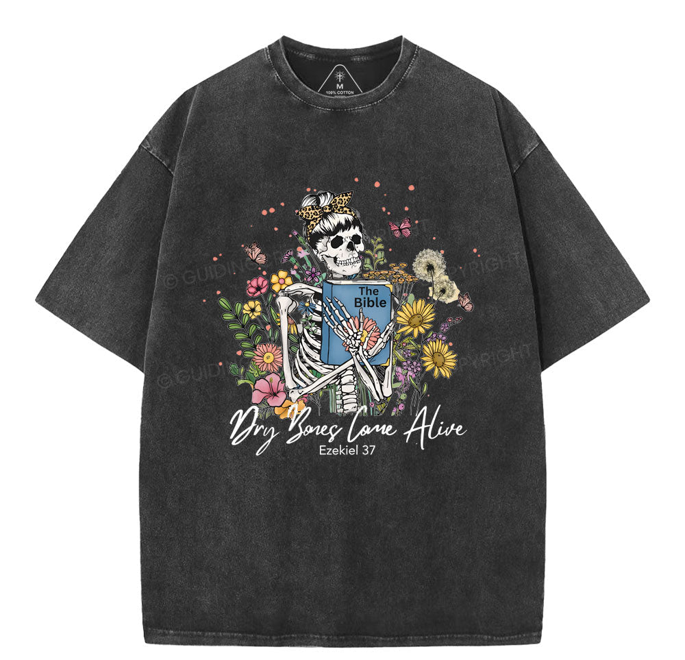 Dry Bones Come To Alive Christian Washed TShirt  