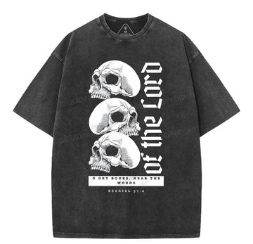 Dry Bones Hear The Words Of The Lord Christian Washed TShirt  