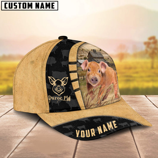 Uni Custom Name Duroc Pig Cattle Farmhouse Field Cap