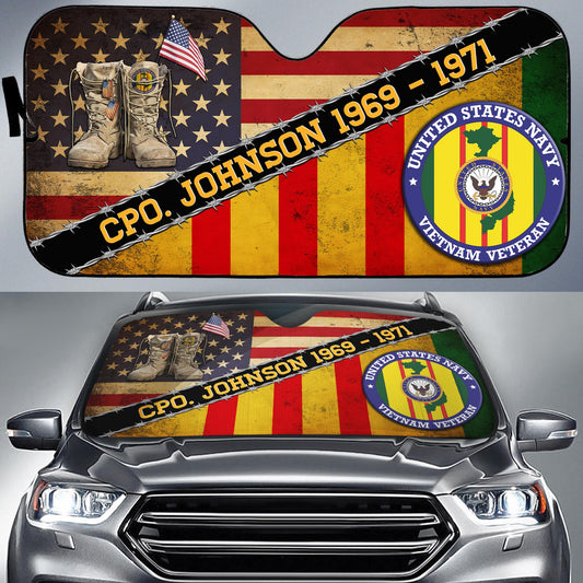 Uni Custom US NAVY VIETNAM VETERAN All Over Printed 3D Sun Shade