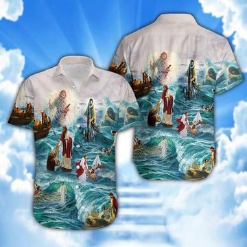 UniJames Easter Jesus God Save Our Life Hawaiian Shirt - Christian Hawaiian Shirt for Men Women