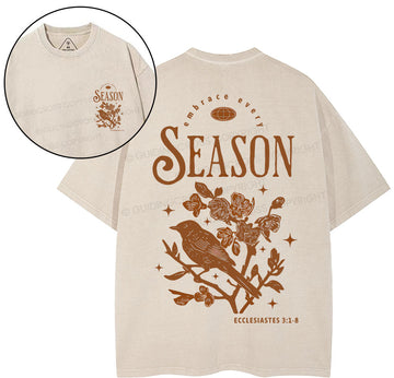 Embrace Every Season Christian Washed TShirt  