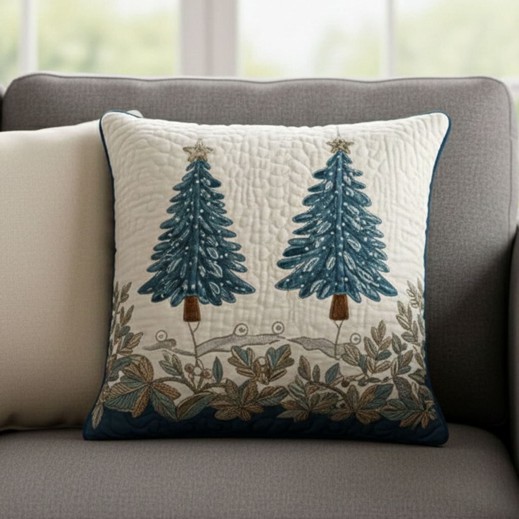 Evergreen Sparkle Quilted Pillow Case NCU0NT11295