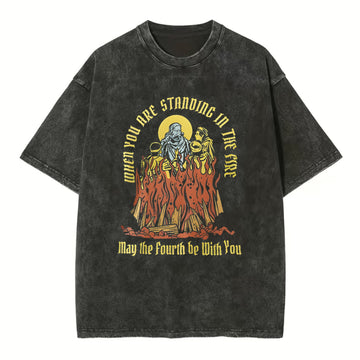 Faith in the Fire Christian Washed TShirt  