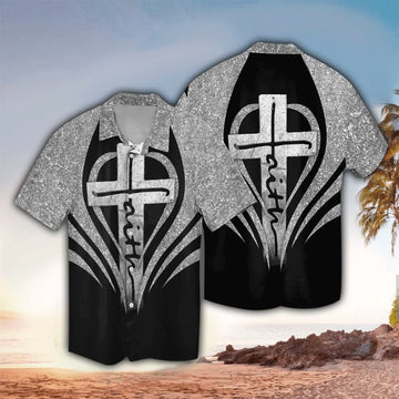 UniJames Faith Cross Jesus Christian Hawaiian Shirt - Christian Hawaiian Shirts For Men & Women