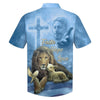 UniJames Faith Hope Love Hawaiian Shirt - Jesus Lion And The Lamb Hawaiian Shirts For Men - Christian Hawaiian Shirt