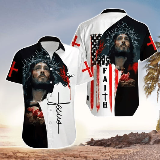 UniJames Faith Jesus Hawaiian Shirt - Christian Hawaiian Shirts For Men & Women