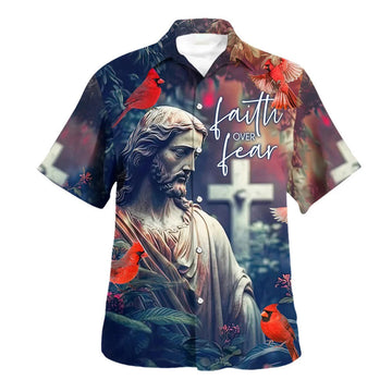 UniJames Faith Over Fear Hummingbird Hawaiian Shirts For Men And Women - Christian Hawaiian Shirt - Hawaiian Summer Shirts