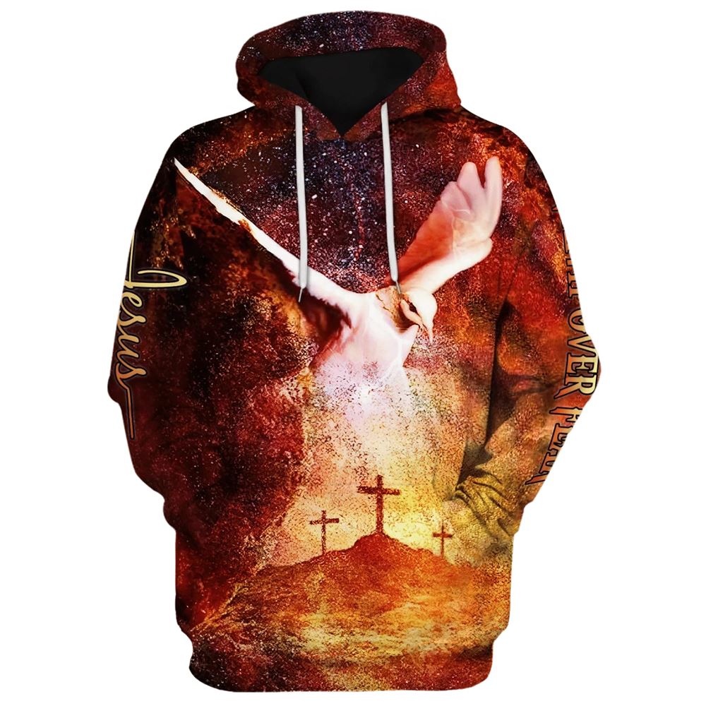 Uni Faith Over Fear Jesus Hoodies Jesus Hoodie Men & Women, God 3D Printed Hoodie, Christian Apparel Hoodies