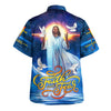 UniJames Faith Over Fear Jesus Potrait Hawaiian Shirt - Christian Hawaiian Shirt - Religious Hawaiian Shirts