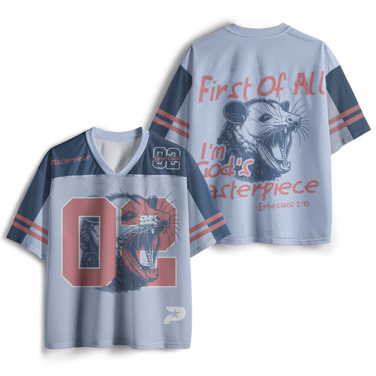 UniJames First Of All I'm God's Materpieces Christian Mesh Jersey