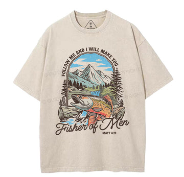 Fisher Of Men Christian Washed T-Shirt Sale - GuidingCross