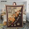 Uni Personalized Fleckvieh Live Like Someone Left The Gate Open Blanket