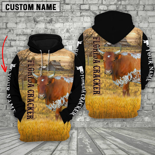 Uni Personalized Name Florida Cracker 3D Hoodie