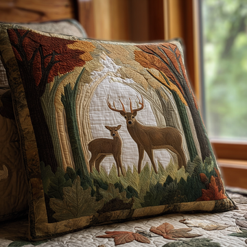 Forest Stag Quilted Pillow Case NCU0DV7880