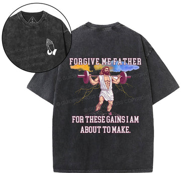 Forgiven Me Father Christian Washed TShirt  