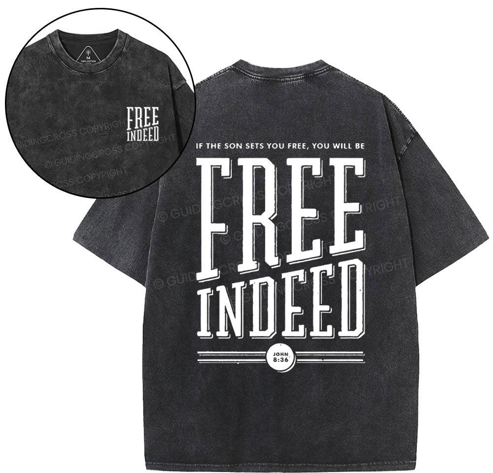 Free Indeed Christian Washed TShirt  