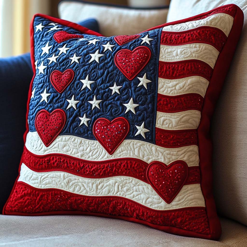 Freedom Bloom Quilted Pillow Case NCU0NT7653