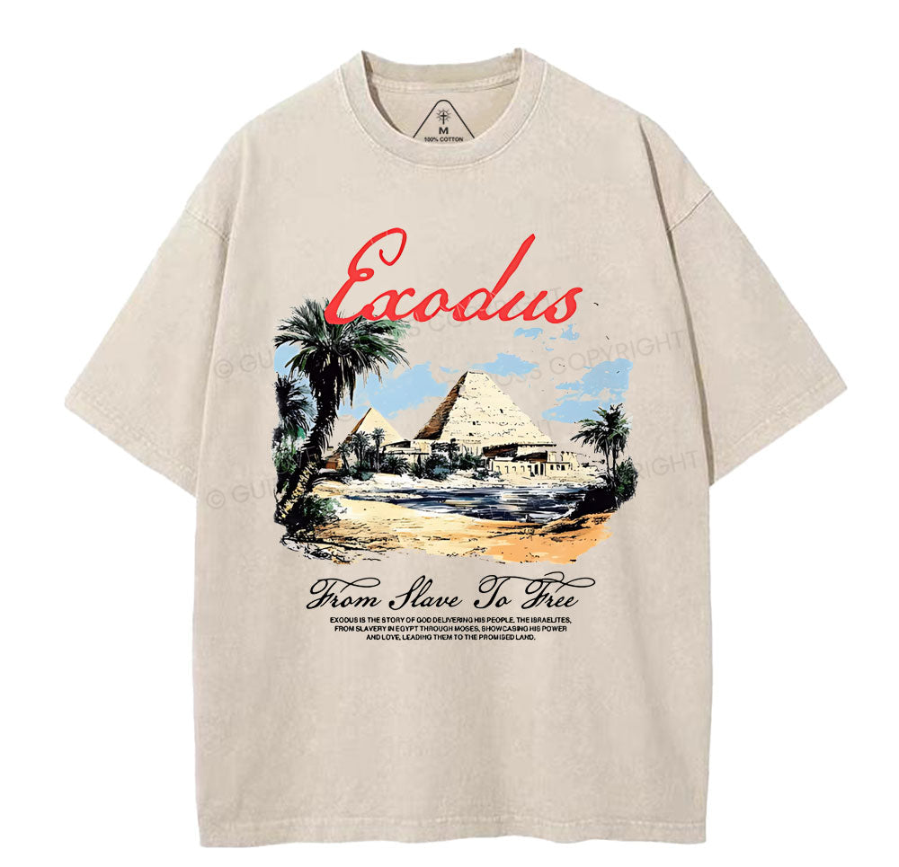 From Slave To Free Christian Washed TShirt  