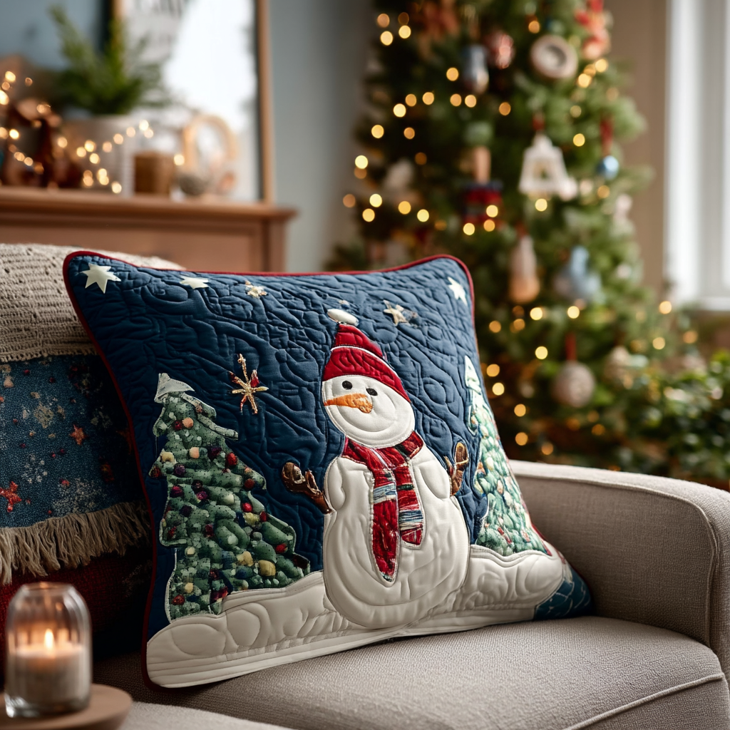 Frosty Friends Quilted Pillow Case NCU0TV795