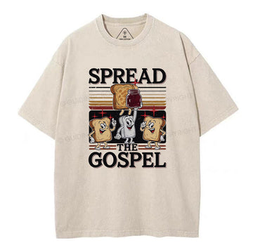 Funny Spread The Gospel Christian Washed TShirt  