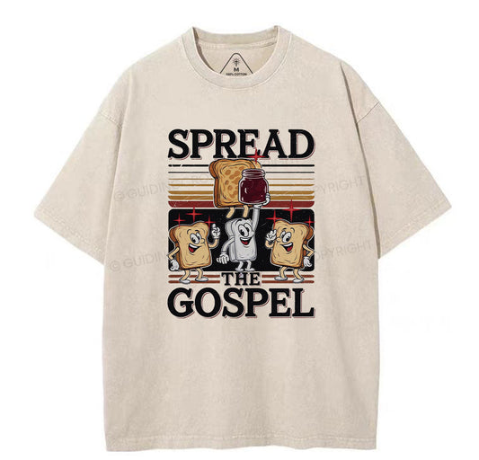 Funny Spread The Gospel Christian Washed TShirt  