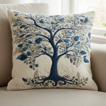 Blue Serenity Quilted Pillow Case NCU0VL3065