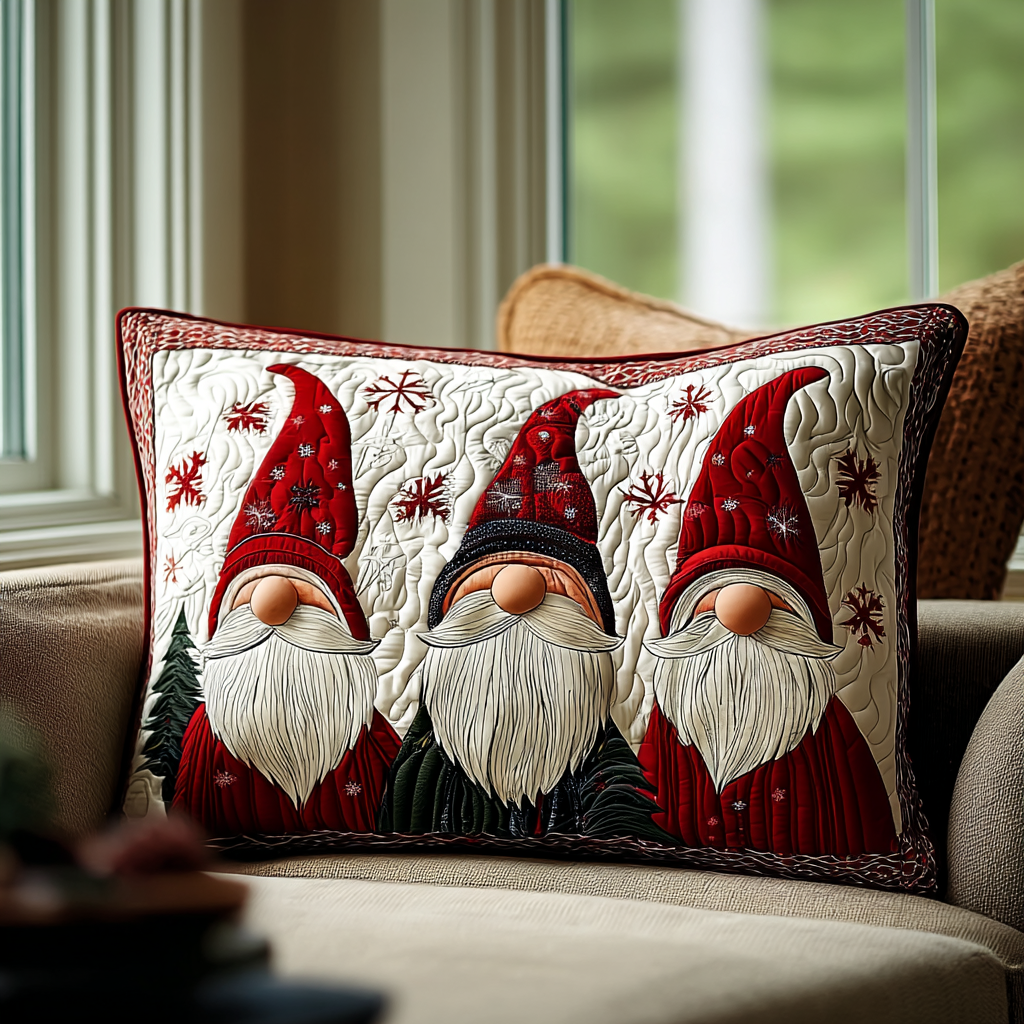 Gnome Joy Quilted Bedding Pillow Case NCU0DK10367