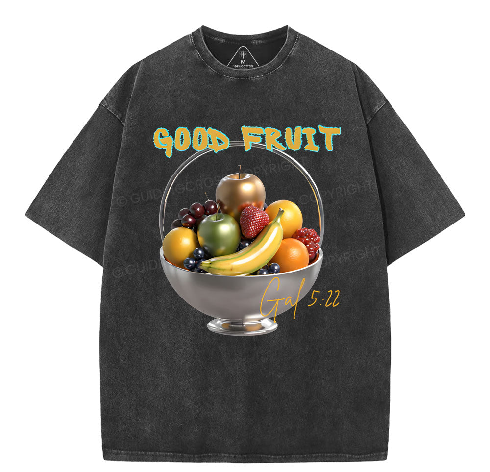 God Fruit Christian Washed TShirt  