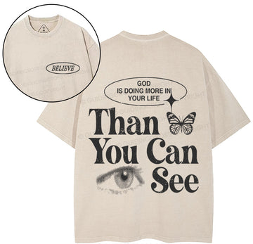 God Is Doing More In Your Life Christian Washed TShirt  