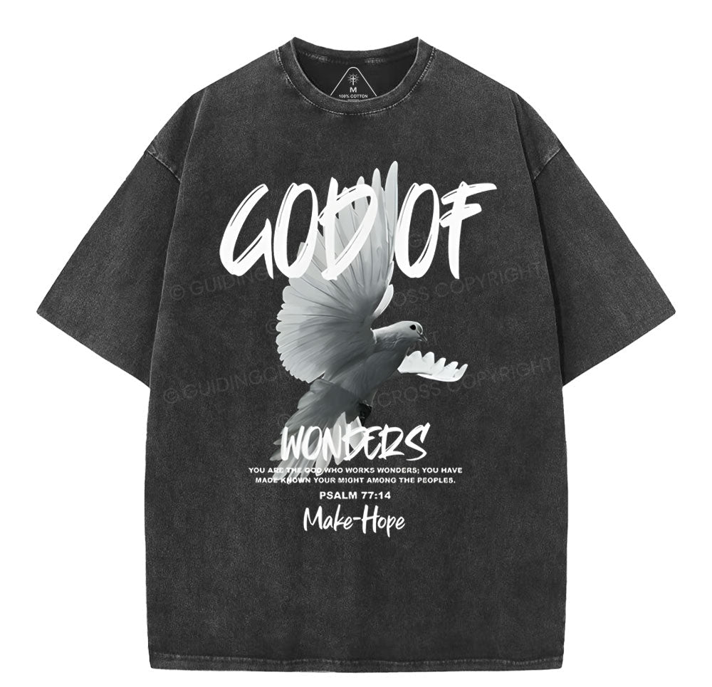 God Of Wonders Christian Washed TShirt  