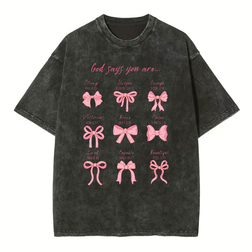 God Says You Are Christian Washed T-Shirt Sale - GuidingCross