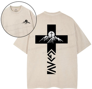 God is Greater Than Highs and Lows Christian Washed T-Shirt Sale - GuidingCross