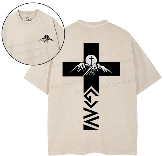God is Greater Than Highs and Lows Christian Washed T-Shirt Sale - GuidingCross