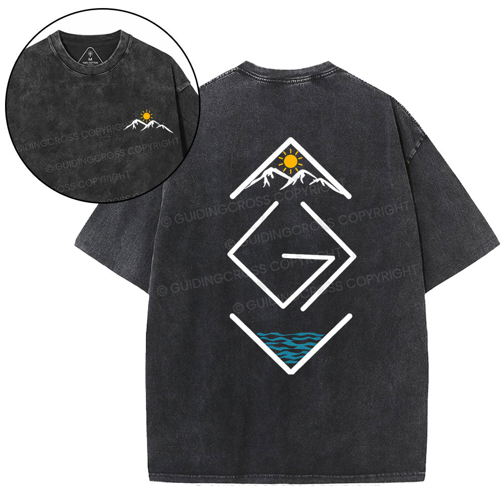 God is greater than the highs and lows christ Christian Washed T-Shirt Sale - GuidingCross