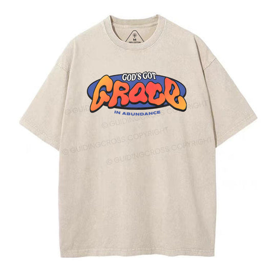God's Got Grace Christian Washed T-Shirt Sale - GuidingCross