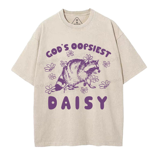 God's Oopsiest Daisy Christian Washed TShirt  