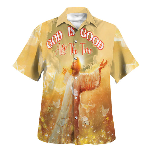 UniJames God Is Good All The Time Hawaiian Shirt - Jesus Christ Open Arms Hawaiian Shirts For Men And Women - Christian Hawaiian Shirt - Hawaiian Summer Shirts