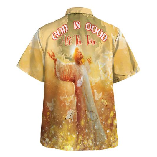 UniJames God Is Good All The Time Hawaiian Shirt - Jesus Christ Open Arms Hawaiian Shirts For Men And Women - Christian Hawaiian Shirt - Hawaiian Summer Shirts