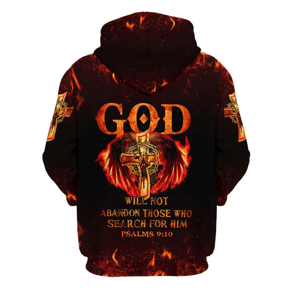 Uni God Will Not Abandon Those Who Search For Him Hoodies Men & Women, God 3D Printed Hoodie, Christian Apparel Hoodies
