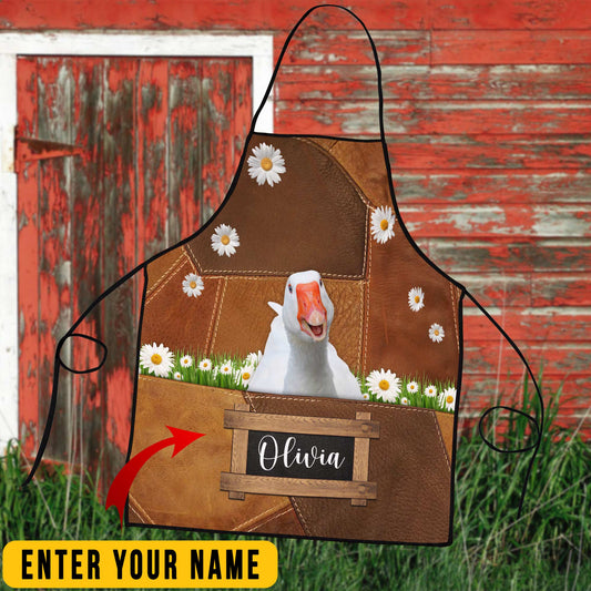 Uni Personalized Name Goose All Over Printed 3D Apron