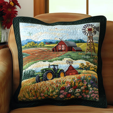 Green Acres Quilt Quilted Pillow Case NCU0PT7010