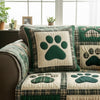Green Buffalo Love Paw Quilted Pillow Case NCU0NT11538