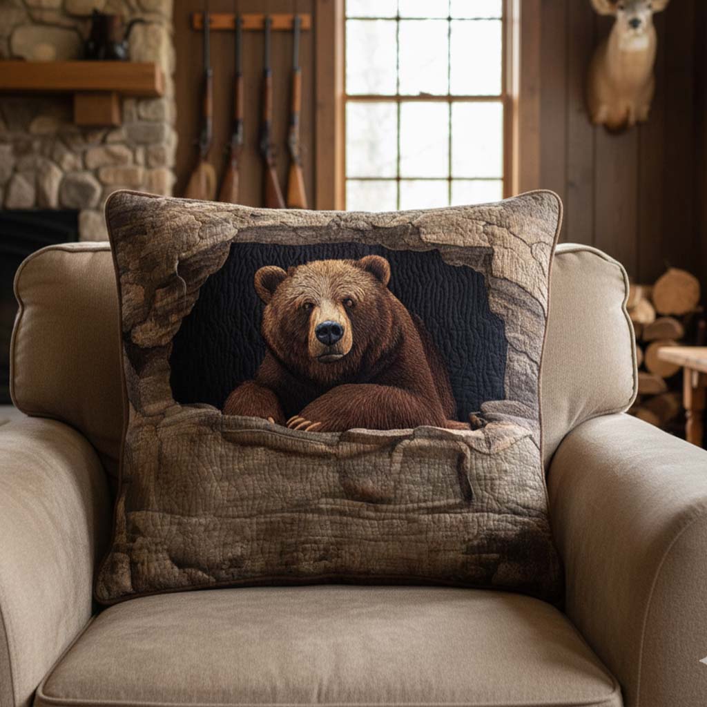 Grizzly Rest Quilted Pillow Case NCU0PT9723