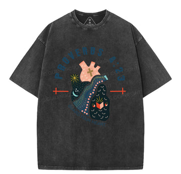 Guard Your Heart Christian Washed TShirt  