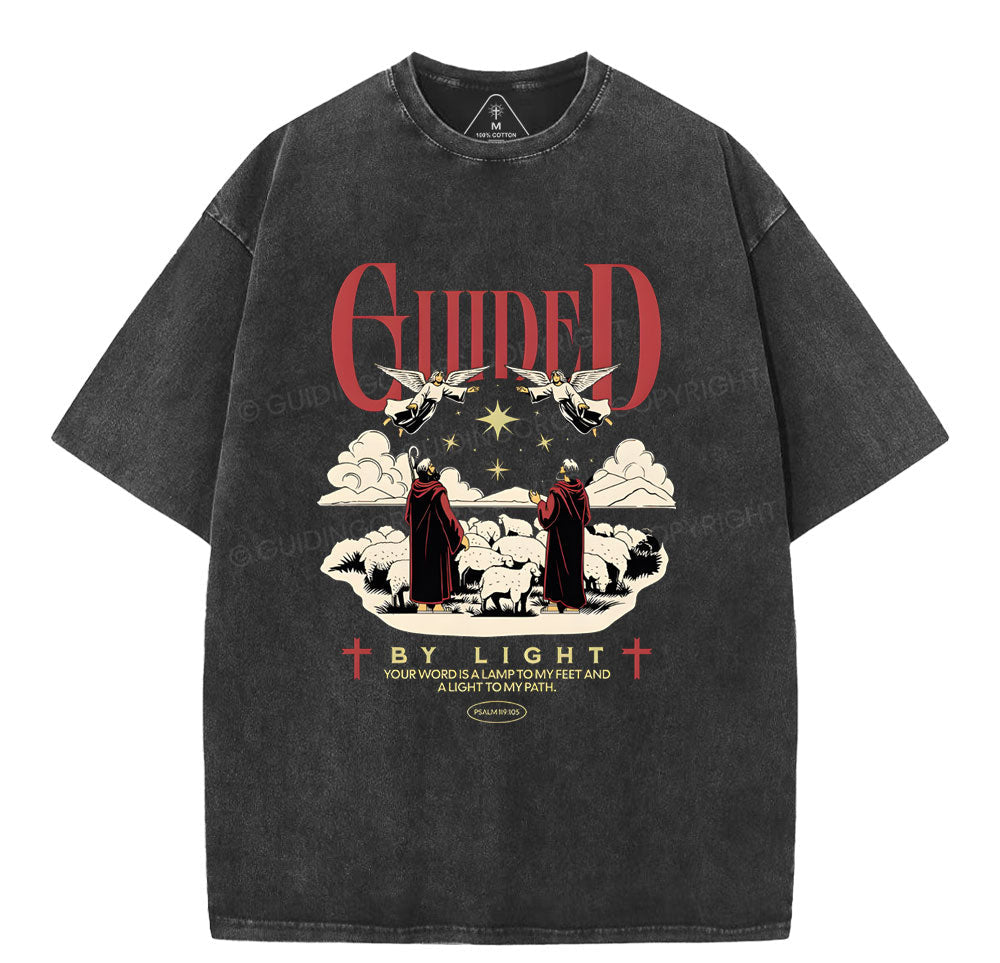 Guide By Light Christian Washed TShirt  