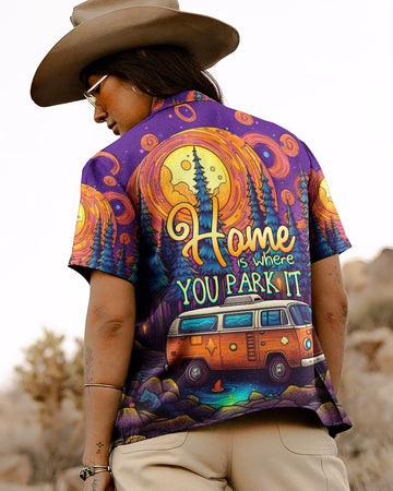 UNIJAMES HOME IS WHERE YOU PARK IT HAWAIIAN SHIRT