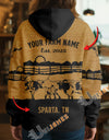 Uni Personalized Coir Pattern Name & Farm Name Cattle Hoodie
