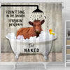 Uni Red Angus I Don't Sing In The Shower 3D Shower Curtain