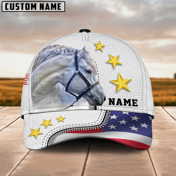 Uni Horse With Stars American Personalized Name Cap